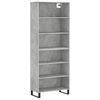 vidaXL Visoka komoda betonsko siva 69,5x32,5x180 cm inženirski les