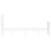 vidaXL Kovinski posteljni okvir z vzglavjem in vznožjem&nbsp;bel 120x190 cm