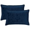 vidaXL Prevleka za blazino 2 pcs HOUTEN Temno modra 50 x 80 cm Flanel
