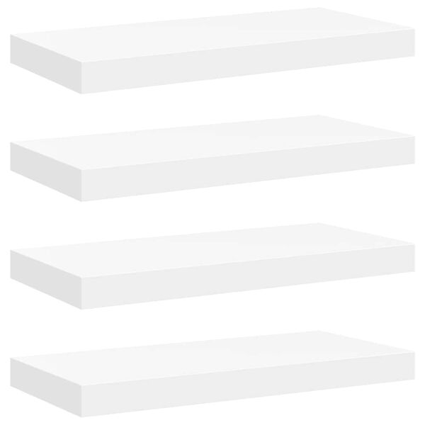 vidaXL Stenske police 4 kosi bele 50x23x3,8 cm MDF