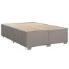vidaXL Box spring postelja z vzmetnico taupe 140x190 cm blago