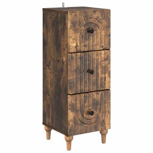 vidaXL Predalna omara Dimljen hrast 33 x 34,5 x 90 cm Inženirski les