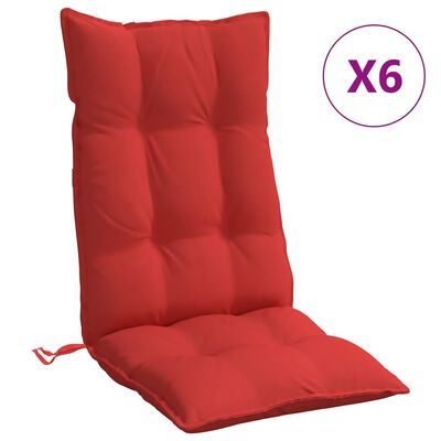vidaXL Blazine za stole 6 kosov rdeča oxford tkanina