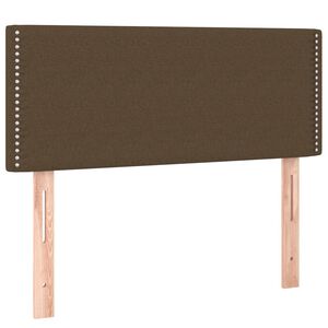 vidaXL Posteljno vzglavje temno rjavo 100x5x78/88 cm blago