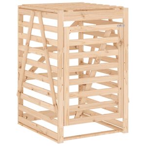 vidaXL Lopa za smetnjak 84x90x128,5 cm trdna borovina