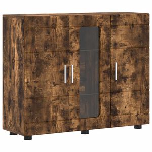 vidaXL Lesena omara Dimljeni oreh 88,5 x 30,5 x 73 cm Konstruiran les