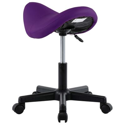 vidaXL Delovni stolček vijolično umetno usnje