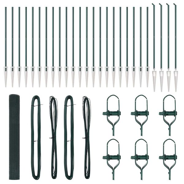 vidaXL Steber ograje. Zelena 50 x 1,4 m (19 x 19 mm mreža)