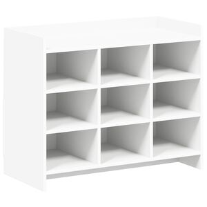 vidaXL Omara za čevlje 85 x 39,5 x 70 cm Inženirski les Bela