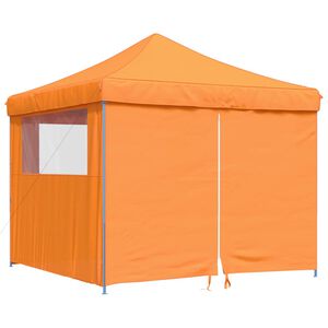 vidaXL Zložljivi pop-up &scaron;otor za zabave 4 stranice oranžna