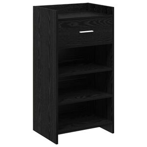 vidaXL Omara za čevlje Črni hrast 48 x 36 x 92 cm Inženirski les