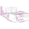 vidaXL Konstrukcija postelje Sonoma hrast 150 x 200 cm Konstruiran les