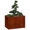 vidaXL Planter Rusty 120x80x80 cm Vremensko odporno jeklo