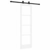 vidaXL Drsna vrata ORKDAL Bela 61 x 198,5 cm Trden borov les in steklo