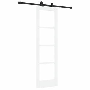 vidaXL Drsna vrata ORKDAL Bela 61 x 198,5 cm Trden borov les in steklo