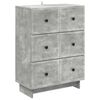 vidaXL Predalna omara Betonsko siva 66 x 34,5 x 90 cm Inženirski les