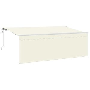 vidaXL Retraktilna tenda krema 400 x 200 cm Poliester in aluminij