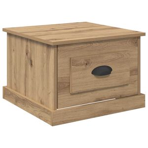 vidaXL Klubska miza Umetni hrast 50 x 50 x 35 cm Konstruiran les