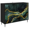 vidaXL Strani &scaron;al WIJHE Črni hrast 102 x 33 x 76 cm Inženirski les