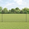 vidaXL Ograja s stebrom Siva 1,5 x 50 m Jeklo in PVC