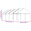 vidaXL Paviljon s streho bel 8,92x4,08x3,22 m polietilen