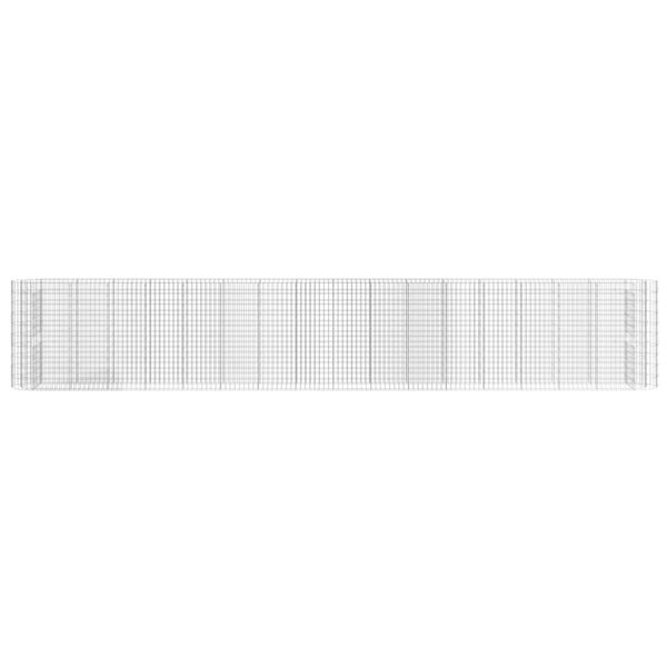 vidaXL Visoka greda gabion pocinkano železo 610x50x100 cm