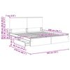 vidaXL Postelja s shranjevanjem Bela 180 x 200 cm Konstruiran les