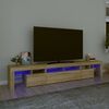 vidaXL TV omarica z LED lučkami sonoma hrast 230x36,5x40 cm