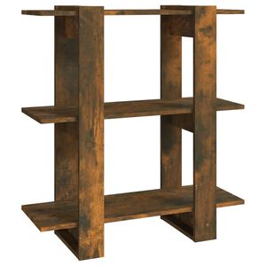 vidaXL Knjižna omara/pregrada dimljeni hrast 80x30x87 cm