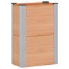 vidaXL Vrtna visoka greda Rjava 50 x 30 x 72 cm WPC in aluminij