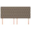 vidaXL Vzglavje postelje sivo-rjavo 200x7x118/128 cm blago
