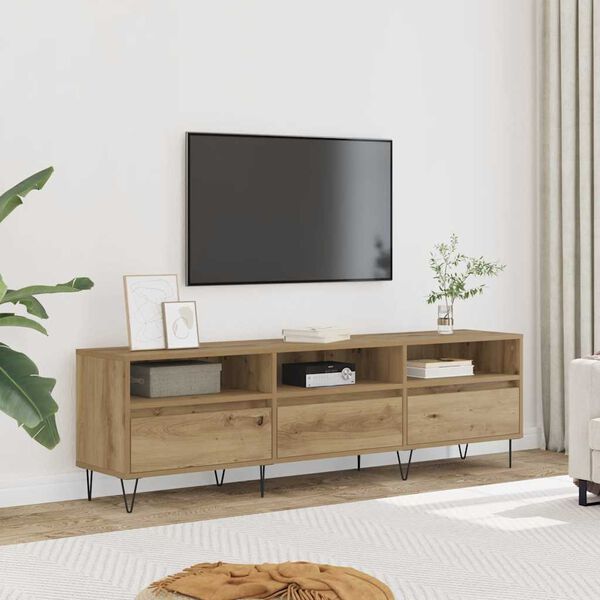 vidaXL TV omarica artisan hrast 150x30x44,5 cm inženirski les