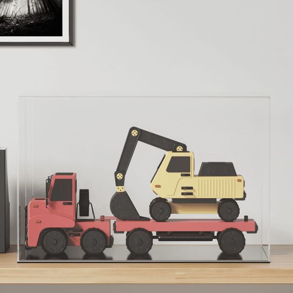 vidaXL Razstavna škatla prozorna 56x36x37 cm akril