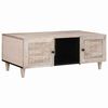 vidaXL Klubska miza Beljen bel 100 x 54 x 40 cm Masiven les manga