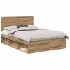 vidaXL Konstrukcija postelje Oreh 150 x 200 cm Masivno borovo les