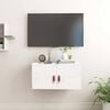 vidaXL Stenska omarica bela 60x30x30 cm trdna borovina