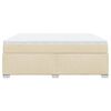 vidaXL Box spring postelja z vzmetnico krem 180x200 cm blago