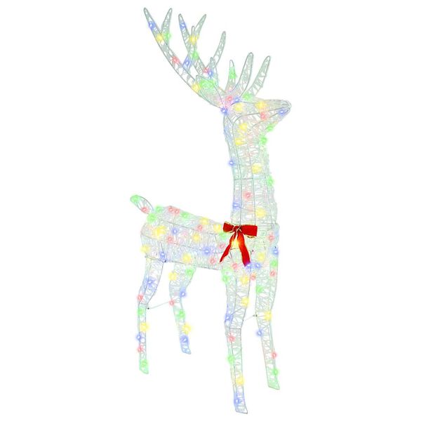 vidaXL Jelenova sani med 200 LED barvito 70 x 26 x 128,5 cm Akril