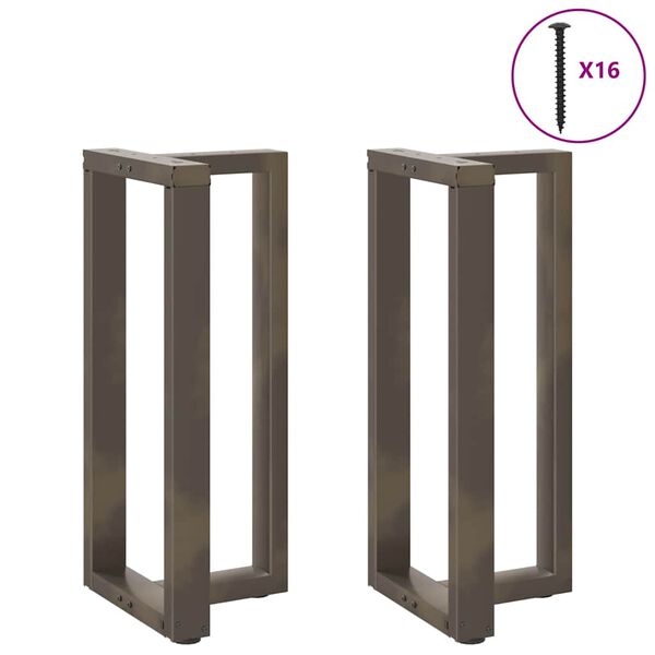 vidaXL Noge za barsko mizo v obliki črke T, 2 kosa, črne, 40x35x(90-91) cm, jeklo