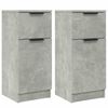 vidaXL Komode 2 kosa betonsko sive 30x30x70 cm konstruiran les