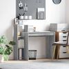 vidaXL Miza s polico Siva Sonoma 100 x 40 x 90 cm Konstruiran les