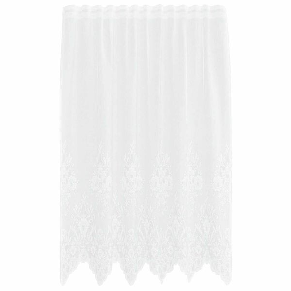 vidaXL Čipkasta Zavesa z zavesami Bela 180 x 150 cm Poliester