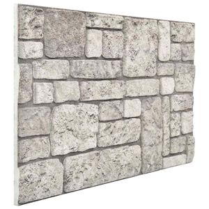 vidaXL Stenske plo&scaron;če 10 pcs Siva 100 x 50 cm EPS pena
