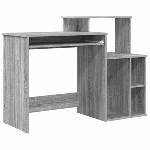 vidaXL Miza Siva Sonoma 120,5 x 44 x 88,5 cm Inženirski les