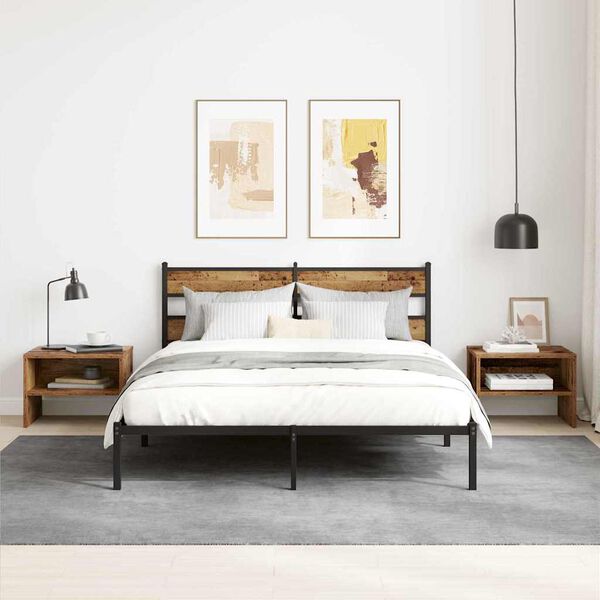 vidaXL Nočna omarica Star les 40 x 40 x 30 cm Konstruiran les