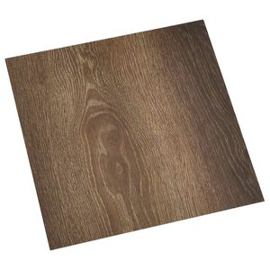vidaXL Samolepilne Talne Plo&scaron;če Rjava in črna 30,5 x 30,5 cm 20 kos