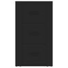 vidaXL Komoda črna 40x33x70 cm inženirski les