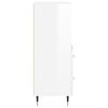 vidaXL Komoda visok sijaj bela 34,5x34x90 cm inženirski les