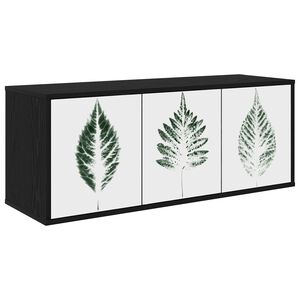 vidaXL Stenska TV omarica HANAU 102 x 33 x 40 cm Črni hrast