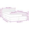 vidaXL Box spring postelja z vzmetnico temno zelena 140x210 cm žamet